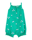 Macaquinho bebê com elástico floral verde | Carter's