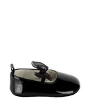 Sapato bebê com laço preta