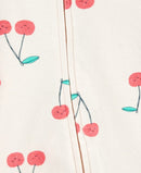 Macacão bebê manga longa com pezinho cerejas bege | Carter's