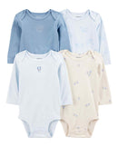 Kit body bebê 4 peças balão e elefantes multicor | Carter's