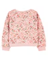 Blusa de moletom infantil floral misto rosa |
