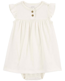 Vestido bebê canelado mescla com casaco multicor | Carter's