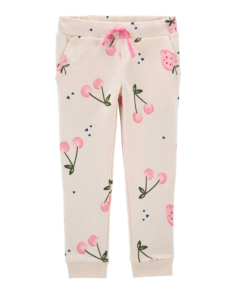 Calça Infantil Relaxed Cereja Rosa Carter's Tam 2 a 5