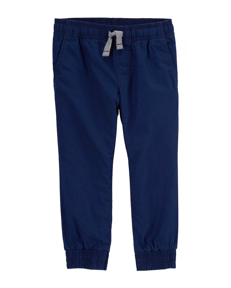 Calça Infantil Jogger com Elástico Azul Marinho Tam 2 a 5