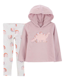 Conjunto longo infantil 2 peças dinossauro multicor |