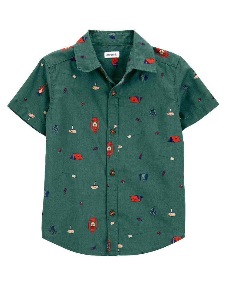 Camisa infantil fogueira verde