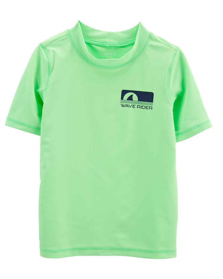 Camiseta praia infantil wave rider verde |