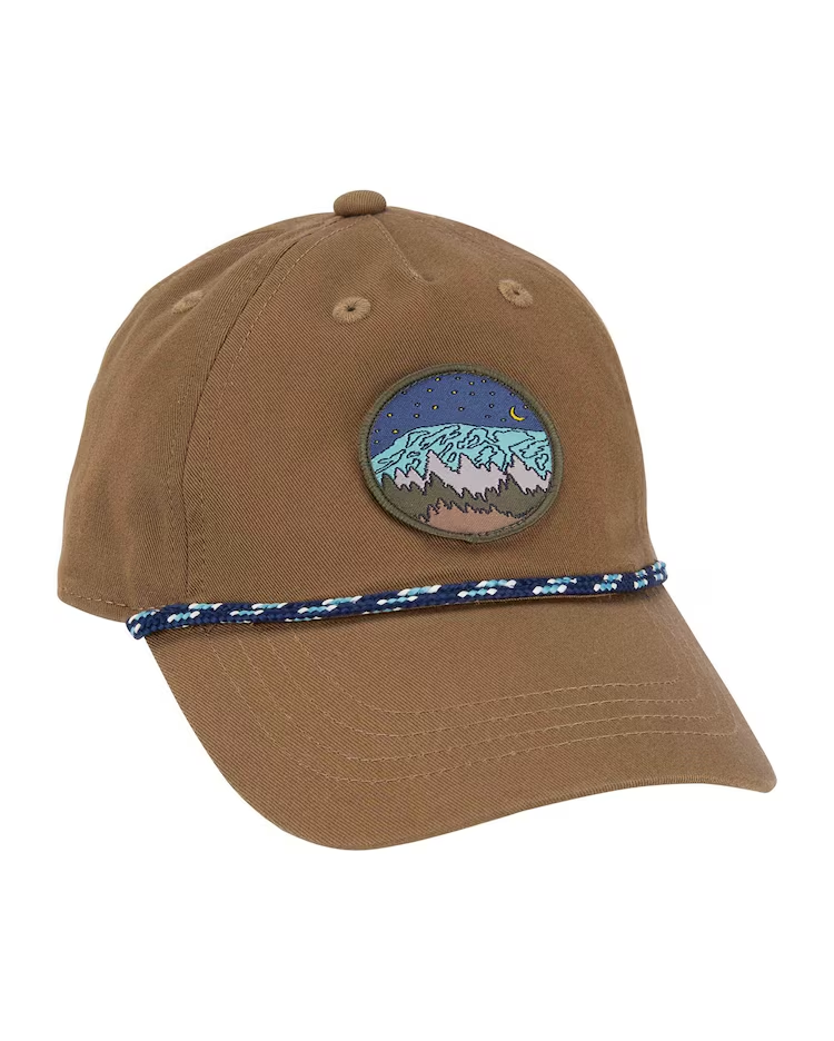 Boné infantil em sarja de aba curva montanha marrom |