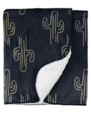 Cobertor bebê cacto fleece preto