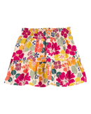 Short-saia infantil babado floral multicor |